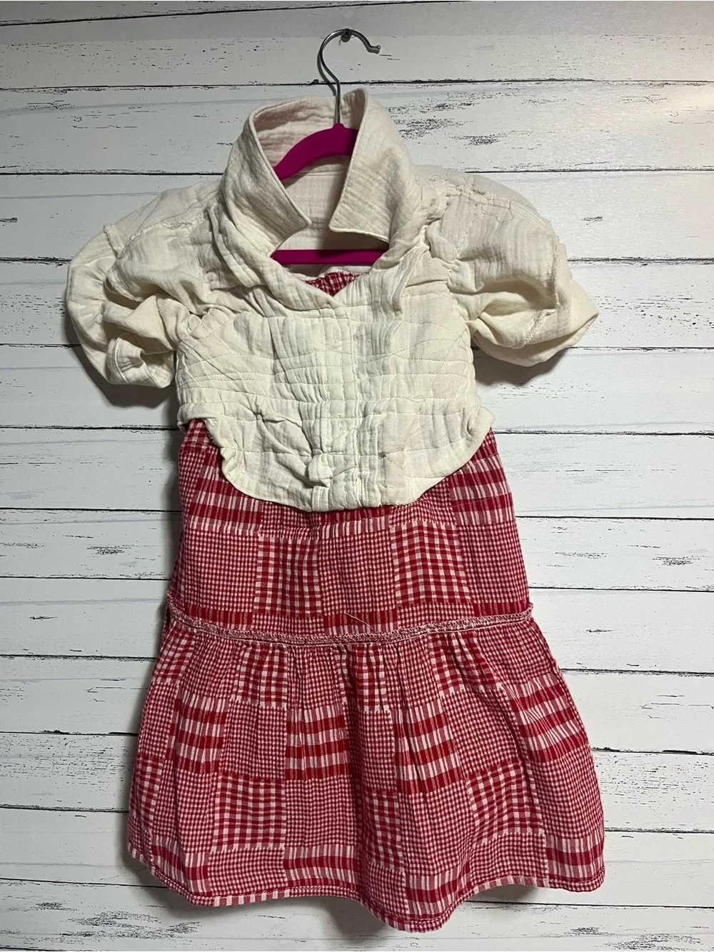 Handmade Pioneer Prairie Dress Apron Outfit Girls Size 3-5 Historical Costume